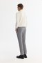 Men's Gray Side Pocket Textured Bi-Stretch Slim Fit Trousers A42Y3211 - 3