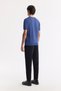 Men's Indigo Crew Neck Rayon Knitwear Regular Fit T-Shirt A51Y5004 - 4