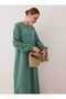 Basic Hijab Dress with Pocket Detail - Khaki - - 3