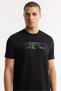 Men's Black Crew Neck Printed Bi-Stretch Interlock Regular Fit T-Shirt A51Y1044 - 3