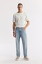 Men's Light Blue Classic Waist 100% Cotton Vintage Washed Tokyo Straight Fit Jean Trousers A51Y3546