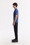 Men's Indigo Crew Neck Rayon Knitwear Regular Fit T-Shirt A51Y5004 - 3