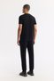 Men's Black Crew Neck Printed Bi-Stretch Interlock Regular Fit T-Shirt A51Y1136 - 4