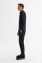 Men's Black Classic Collar Flexible Technical Fabric Slim Fit Shirt A42Y2122 - 2