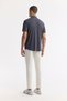 Men's Anthracite Classic Collar Technical Fabric Short Sleeve Comfort Fit Shirt A51Y2141 - 4