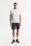 Men's White Crew Neck Printed Bi-Stretch Interlock Regular Fit T-Shirt A51Y1136 - 5