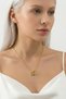 Non-Tarnish Steel Gold Color Chain Model Women's Necklace - 2