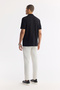 Men's Black Apaj Collar Viscose Blended Short Sleeve Regular Fit Shirt A51Y2144 - 4