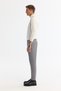 Men's Gray Side Pocket Textured Bi-Stretch Slim Fit Trousers A42Y3211 - 2
