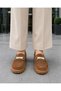 Women's Suede Loafers Buckled Casual Shoes - Black - 4