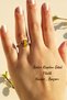 Copper Real Tiger's Eye Ring Adjustable Handcrafted (Gift, Daily, Special) - 4