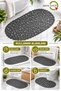 Suction-Cup Bathroom Shower and Tub Non-Slip Mat - 34 x 68 cm - Gray M-130 - 3