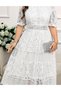 Rochie medie, Alb - 5