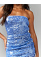Rochie scurta, Albastru - 6