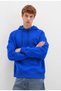 065809 Logo Embroidered Men's Hooded Sweatshirt