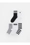 High-Quality Items from Çelebi Store: Set of 5 Striped Women's Ankle Socks - 2