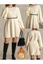 Rochie scurta, Crem - 2
