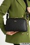 Black and Tan Women's Shoulder Bag with 5 Compartments, Suitable for Everyday Use, 23CM x 14CM, 4090-GD GZD - 3
