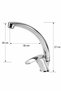 Chrome Swan Pipe Kitchen Sink Faucet Double Entry - 2