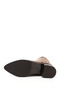 Women's Tan Zippered Pointed Toe Genuine Leather Boots - 6