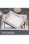 Mercan Sırma Gold 2-Piece Catering Serving and Tea Tray - 2