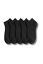 Women's Black Cotton Booties Socks 5 Pack