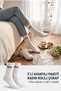 Women's White Cotton Writing Printed College Socks 2-Pack