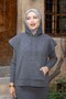Sicilya top hooded two-piece set - grey - 4