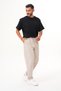 Beige Men's Cotton Linen Blend Comfortable Fit Pants - 6