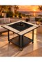 Square wood grill with wheels, 65*65 cm, tall - 2