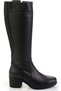 Ayakdaş 021-1 Stretch Genuine Leather Women's Boots Black - 3