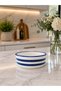 Modern Rhythm Series Navy Blue Pattern 2-Piece Presentation and Serving Bowl Ceramic 14 cm Wide Presentation Bowl - 2