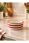 Modern Rhythm Series Red Striped Pattern 2-Piece Presentation and Serving Bowls Ceramic 14 cm Presentation Bowl - 6