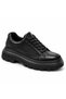 Men's Black Vegan Leather Casual Everyday Sneakers with Platform Soles BT X24