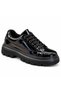 Men's Black Patent Leather Sneakers with Platform Sole and Comfortable Casual Design BT X24