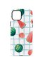 iPhone 15 Vorian Double-Layered Protective Case - Watermelon Grid - 4