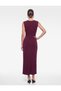 Sandy Fabric Sleeveless Wrap Midi Dress with Metal Accessories - 4