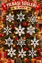 New Year's Tree White Snowflake Ornaments, Set of 12