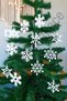 New Year's Tree White Snowflake Ornaments, Set of 12 - 5