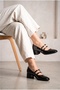 Women's Patent Leather Double Strap Mary Jane Shoes Low Thick Heel Blunt Toe Comfortable Office and Casual Shoes