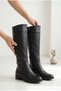 Women's Chain Detail High Heel and High Size Stylish Boots - 3