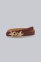 Sea Star Gold Buckle Brown Thin Women's Belt 1.5 cm