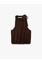 Chiffon Halter-Neck Sleeveless Tie-Neck Blouse - 2