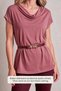 Sea Star Gold Buckle Burgundy Thin Women's Belt 1.5 cm - 4