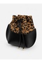 Lucia Model Leopard Print Adjustable Knot-Strap Bucket Bag - 3