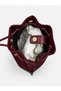 Lucia Model Burgundy Adjustable Knot-Strap Bucket Bag - 6