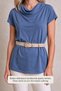 Double Gold Bridge Ecru Thin Women's Belt 2.5 cm - 4