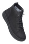 Genuine Leather Women's Zip-Up Fur-Trimmed Boots, Black Nubuck - 4