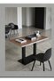 Modern Design Rectangular Dining Table with Elegant Brown Color - 3