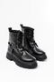 ZRİN-3038 Premium Black Buckled Waterproof Zipper Women's Boots - 5